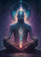 Universe Mysteries Meditation Chakras Indian Buddha Classic Religion Art Canvas Painting Abstract Figure Poster Print Home Decor