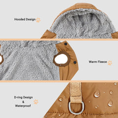 Warm Cats Hoodie Coat For Small Medium Cats Dog Winter Cozy Fleece Puppy Kitten Jacket Clothes Windproof Pet Shop
 Pet Clothing