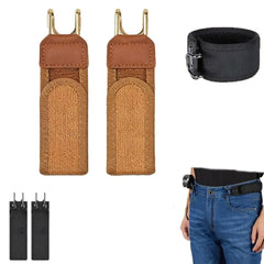 New 1Pc 2Pcs Unisex Buckleless Belt Hook Waist Buckle Adjustable Elastic Waist Belt Comfortable Metal Hook