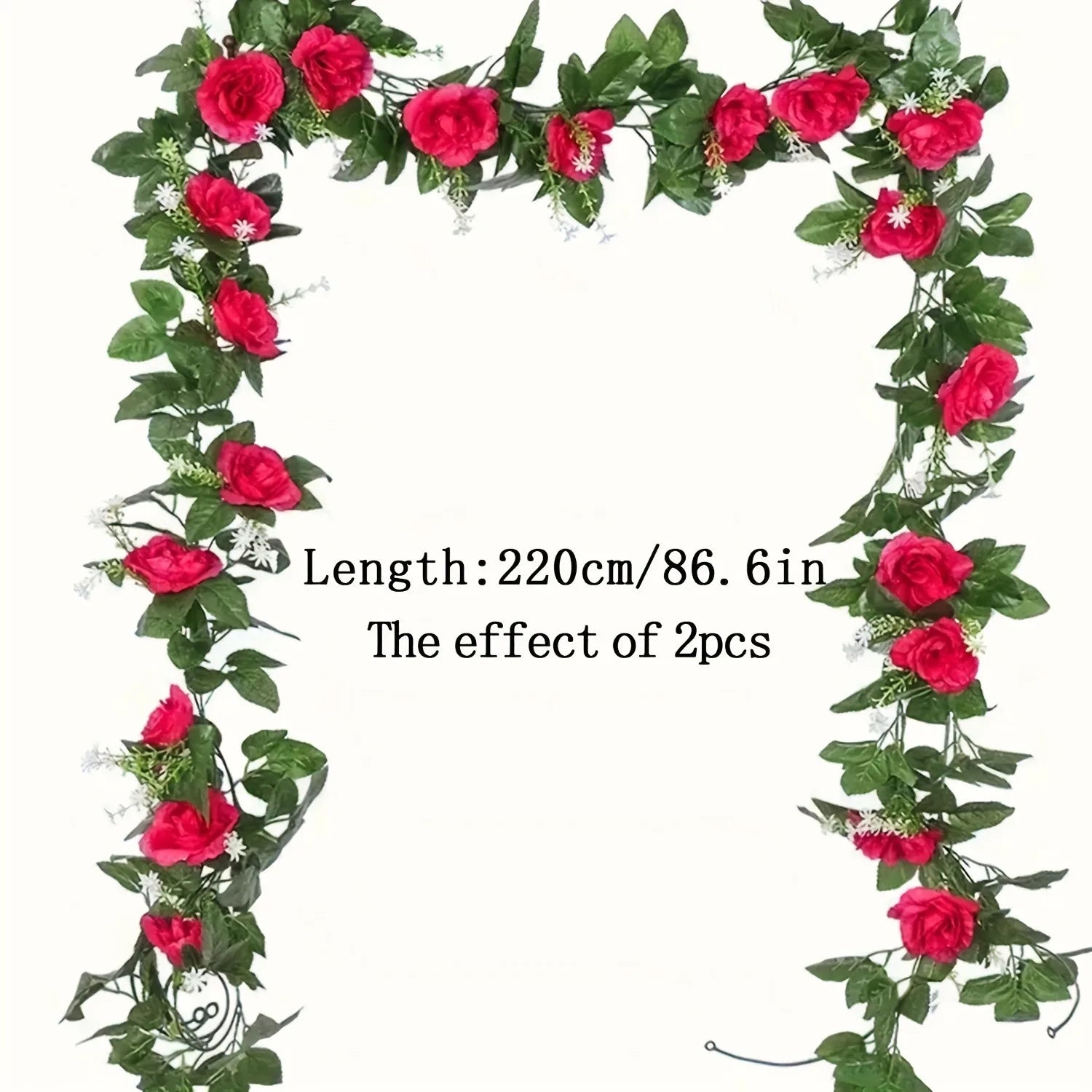 1Pcs 2.2M Artificial White Flower Fake Hanging Fake Vine Plants Leaves Artificials Garland Flowers Wedding Decoration