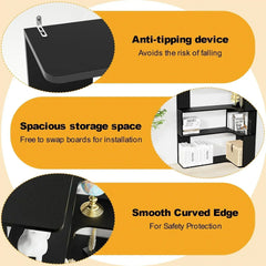 Vertical Vintage Rotating Bookcase Living Room Study Home Corner Bookshelf Light Multifunctional Shelf Storage Furniture