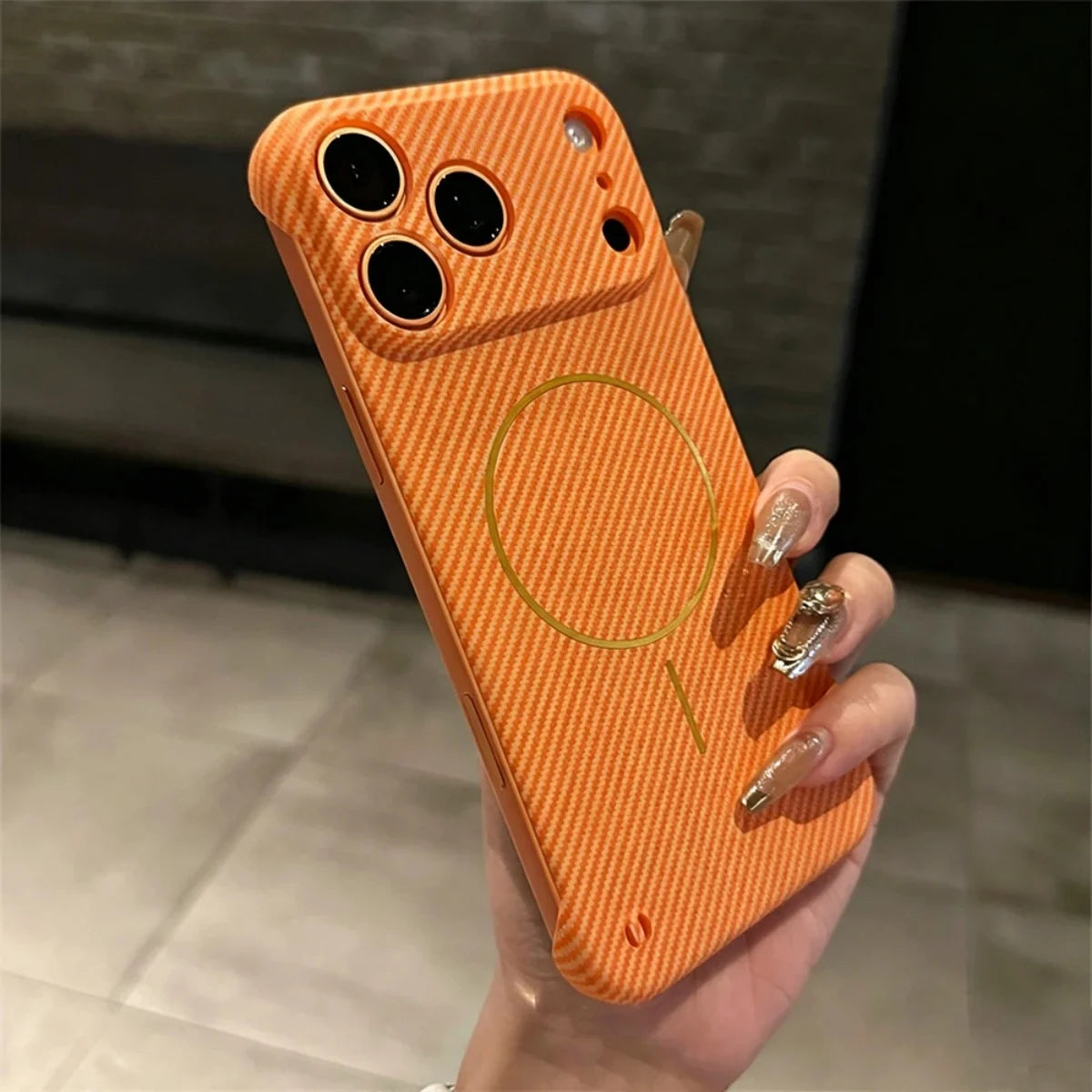 Luxury Frameless Kevlar Carbon Fiber For Magsafe Case For iPhone 17 Air 16 15 14 Plus 13 12 11 Pro Max Frosted Ultra Thin Cover