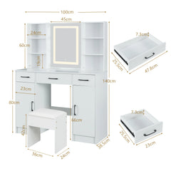 (Festive Gift) Brand-new bedroom dressing table with vanity mirror featuring three colour modes and adjustable brightness Bedroom Furniture