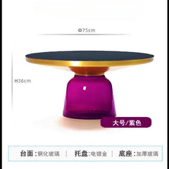 German Design Living Room Bedside Table, Sofa Side Table, Coffee Table, Indoor Round Glass, Nordic Light Luxury Coffee Table Bedroom Furniture