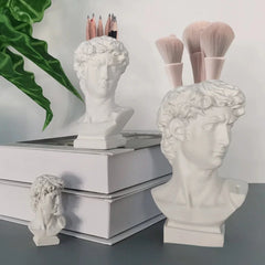 Ins Nordic David Vase  Ornaments Flower Pot Makeup Brush Storage Bucket  Vintage Home Decoration Art Sketch Practice