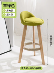 Bar Stools home high stool bar high chair cashier stool simple solid wood bar chair front desk commercial Kitchen & Dining Furniture