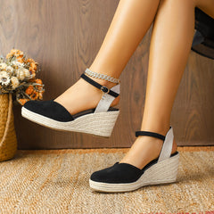 Women's fashion wedge sandals Summer casual non-slip open-toed platform shoes Elegant women's sandals wear beach women's shoes