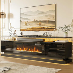 70" Modern Fireplace TV Stand – Living Room Furniture