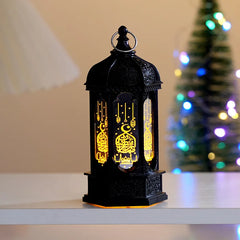 Creative Eid Mubarak Candle Lamp Islamic Ramadan Crescent Moon and Star Night Light Muslim Party Decor Eid Party Supplies