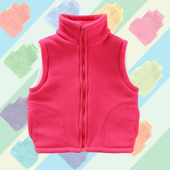 3 to 10 Years Teenager Outwear Waistcoats Sleeveless Jackets Children's Vest For Boy Girl Polar Fleece Baby Kid Vest Warm Winter