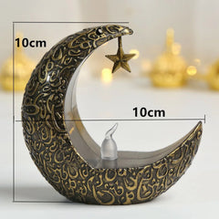 Ramadan Decoration Star Moon LED Candlestick Lamp for Ramadan Kareem Islamic Muslim Home Decor Lamp Eid Mubarak Party Gifts 2025