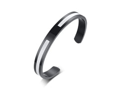 Men Bangle, Enemal Bangle Mens, Viking Logo Cuff Bracelet For Gentleman ,Stainless Steel Minimalist Bracelets