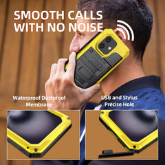 Heavy Metal Shockproof Anti-Drop IP68 Waterproof Case For iPhone XS XR 8 7 16e 15 14 Plus 13 12 11 Pro Max Cover Screen Protect