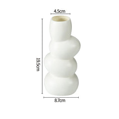 Nordic Vase Imitation Ceramic Flower Bottle Decorative Flowerpot Flower Arranging Ornament Plastic Home Pot Wedding decor
