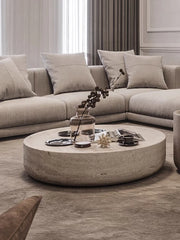 Modern Round Side Table Clear Japanese Industrial Simple Cute Space Saving Coffee Table Unique Mesas Bajas Living Room Furniture