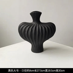Livetai Wabi-Sabi Handmade Ceramic Vase, Organic Artistic Flower Pot for Living Room, Study & TV Console, Modern Boho Decor