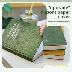 No Anxiety Pleated Leather Face Book A6 Blank Thickened Pocket Notebook Stamp Collection Diary Travel Stamp Book