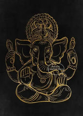 Golden Om Hindu Symbol Ganesha Poster  Indian God Canvas Prints Wall Art for Living Room Bedroom  Minimalist Decor Spiritual Hom
