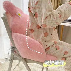Home Decor Kawaii Cinnamoroll Big Size Cute Plush Half Surrounded Black Kuromi Cushion Backrest Dormitory Office Non-Slip Chair Cushion