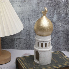 2026 Best Selling Eid Mubarak Ramadan Decoration Premium Resin 3D Mosque Statue Islamic Castle Table Decor Gift For Home Office