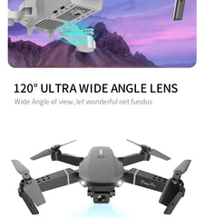 E88 ProIntelligent Folding Drone Supports single/Dual Camera Switching 4KPicture Quality+Wide-angle Shooting WiFiDirect Real-Tim