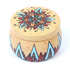 Classic Scented Candles With Candles Jar Vintage Tinplate Box Dried Flowers Fragrance Candle Box Home Decoration Wedding Gift