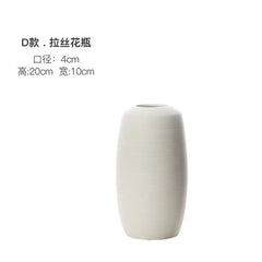 Minimalist Handmade Art Zen Vase Ceramic Decoration Living Room Model Home Decoration Black and White Art Vase Hand Drawing Home Decor
