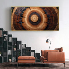 Nordic Wood Grain Canvas Art Modern Vintage Tree Ring Wall Decor Textured Nature Prints Living Room Scandinavian Home Decor Gift