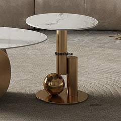 Modern Slate Desktop Metal Coffee Tables Minimalist Designer Home Living Room Furniture Italian Oval Table Living Room Furniture