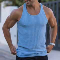 2025 Summer men Vest stripe gym Tank top Men Fitness sleeveless shirt Male Exercise Sports vest Undershirt Bodybuilding clothing