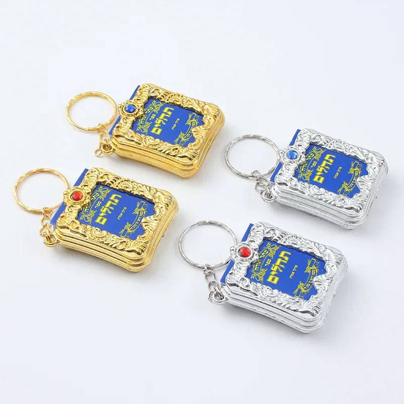 Creative Mini Bible Keychain Real Paper Can Read Religion Christian Cross Keychain Holder Car Keychain Fashion Gift Jewelry