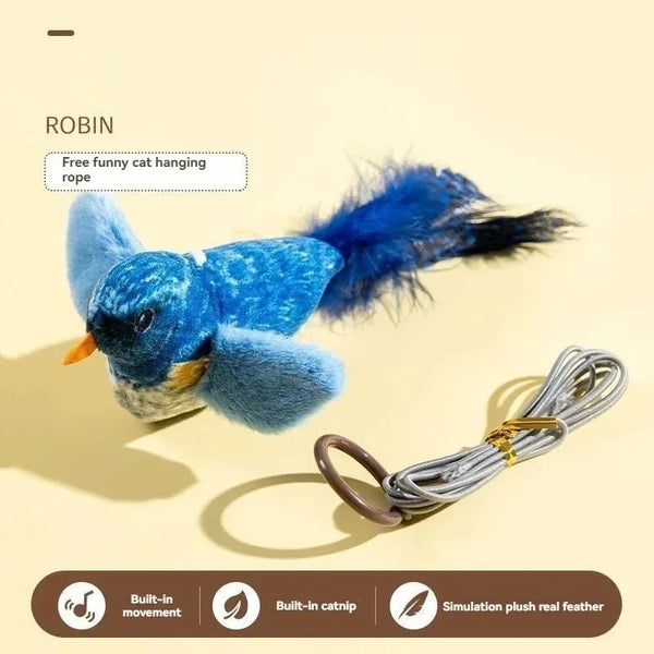 Bird Interactive Cat Toys Electric Sounding Birds Cat Chew Bite Plush Toys Cat Supplies Pet Shop