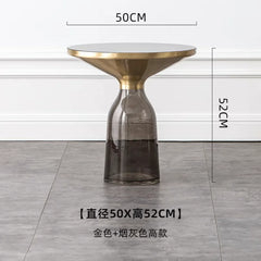 Artistic Glass Coffee Table, Creative Design End Tables for Living Room , Stylish Accent Tea Table with Various Sizes & Colors Living Room Furniture