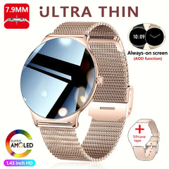 2026New 7.9mm Ultra-Slim SmartWatch Women Health Monitoring Always-On Display 100 +Sports Modes Bluetooth Call Smart Watch Women