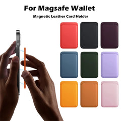 Leather Wallet Case Magnetic Card Holder Macsafe Phone Stand for Magsafe iPhone 15 14 13 Pro Max Safe Support Telephone Bracket