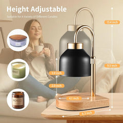 Candle Warmer Lamp with Timer Dimmer, New Home Decor, Gifts for Mom, Wax Melt Warmer for Jar Candles, Adjustable Height