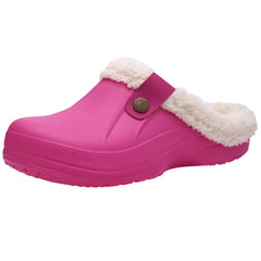 Asgard Winter Fur Furry Slippers For Men Outdoor Fashion Waterproof Plush Cotton Slippers Indoor Warm Cozy Non-slip Home Shoes
