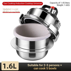 0.8-2L Outdoor Camping Small Pressure Cooker 304 Stainless Steel Portable Rice Cooker for Kitchen Tools, Cooking Utensils