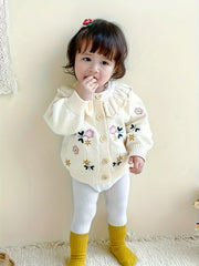 Autumn and Winter Baby Knitted Cardigan Baby Girl Tops Toddler Winter Baby Style Warm Sweater