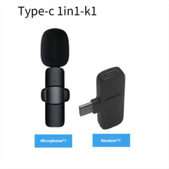 Wireless Lavalier Microphone Mini Mic for iPhone Android Live Broadcast Gaming Phone Audio Video Recording Wireless Portable Mic