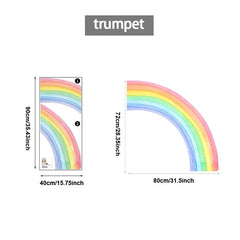 Large Rainbow Wall Stickers Home Decor living Room Bedroom Children's Room Decoration Self-adhesive PVC Graffiti Stickers