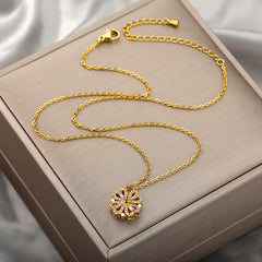 316L Stainless Steel Multilayer Heart Necklace Girls Goth Gold Color Clavicle Chain Charm Choker Jewelry Birthday Gift