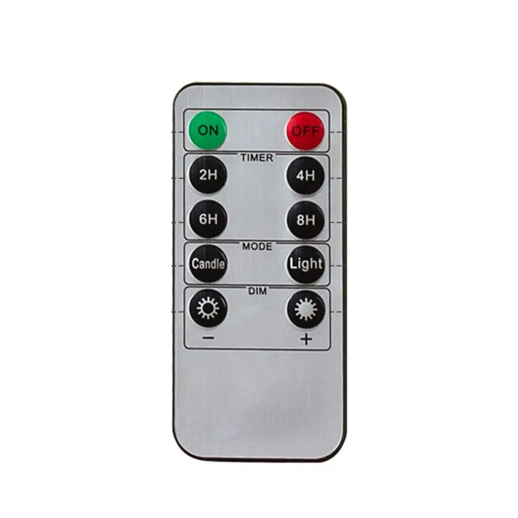 LED Candle Remote Control 10-Key Battery Operated Remote Control With Timer For Realistic Flameless LED Candles Events Tealight