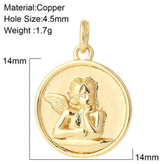 Y2K Boho Cross Our Lady Necklace for Women Golden Jesus Angel Choker Diy Pendant Stainless Steel Chain High Quality Jewelry