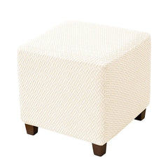 1PC Stretch Ottoman Slipcover Stool Cover T-shape Jacquard Elastic Square Sofa Footrest Covers for Living Room Office Home Decor