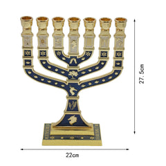 Menorah Candelabrum Table Centerpiece Hanukkah Metal Menorah for Living Room Christmas Wedding Party Anniversary Home Decor