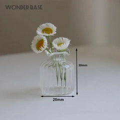 Creative Cute MINI Glass Vase Hydroponic Terrarium Art Hydroponic Table Vase Glass Crafts DIY Aromatherapy Bottle Home Decor
