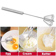 Stainless Steel Semi-Automatic Hand Push Whisk (10–14”)