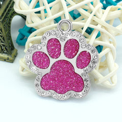 Personalized Dog Cat ID Tag Bling Rhinestone Puppy Kitten Name Tags Anti-lost Pet Collar Accessories Free Engraved Pet Products