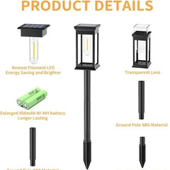 Waterproof LED Solar Lights for Garden Yard Driveway - Automatic Pathway Lighting Outdoor Landscape Lighting Auto On/Off at Dusk